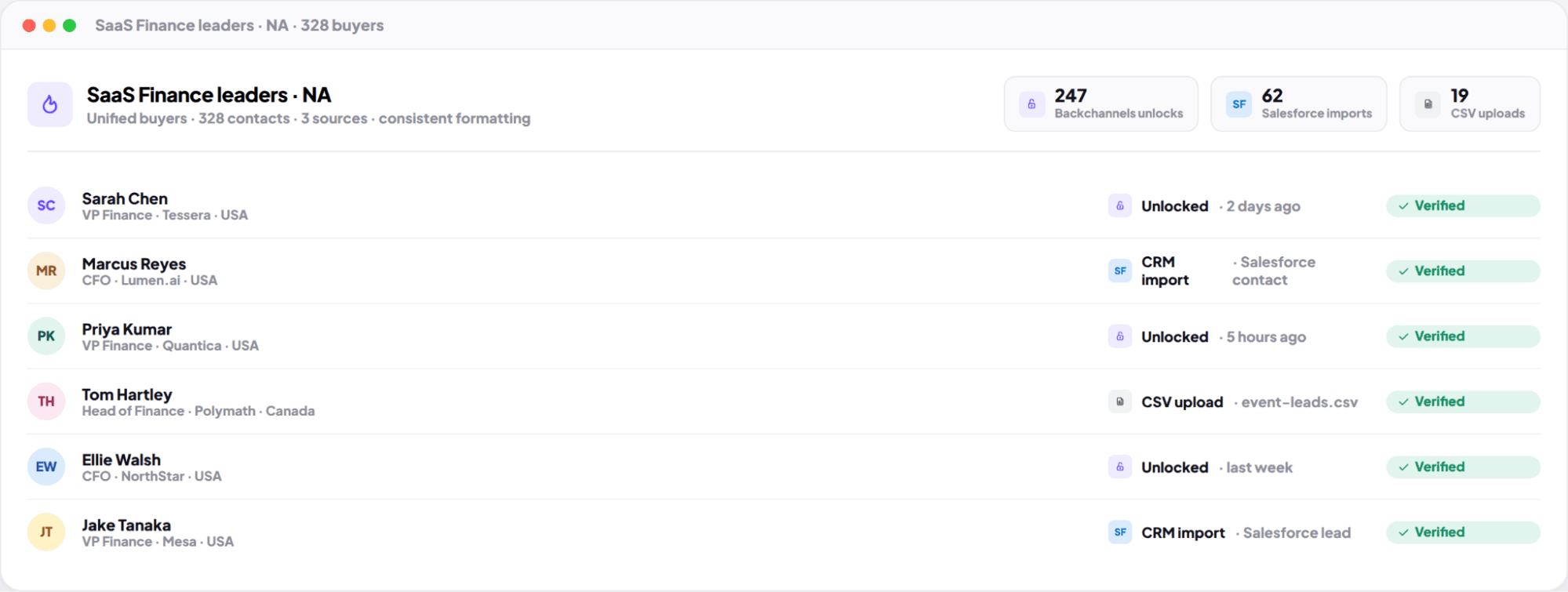 Lists - Multi-source contacts (image placeholder)