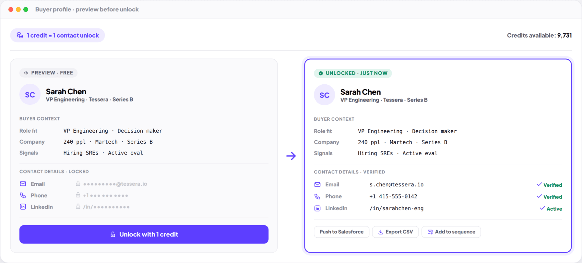 Search - Preview vs unlock experience (image placeholder)